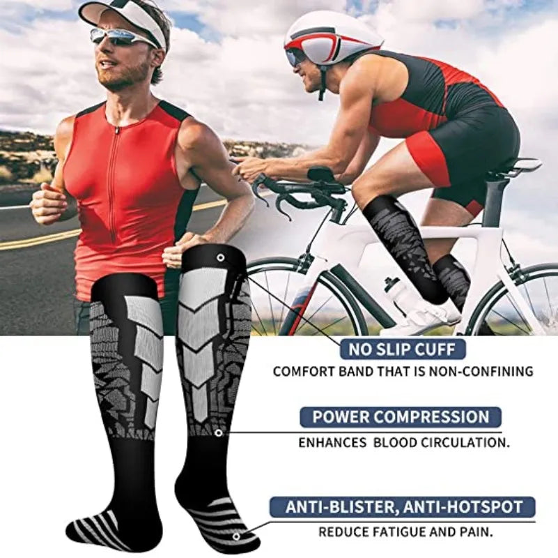Calcetines de compresión para correr, calcetines deportivos para enfermería médica, 20-30mmHg, para viajes en vuelo, embarazo, Edema, Diabetes, venas varicosas