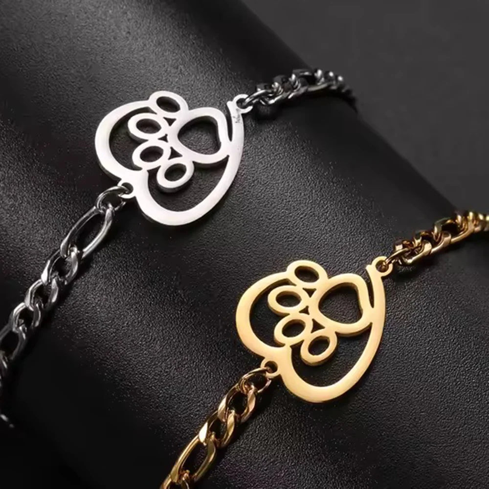 Cazador-abalorios con huella de pata de perro y gato, para fabricación de joyas, animales de acero inoxidable, 2 agujeros, colgantes DIY para pulsera y collar 2026