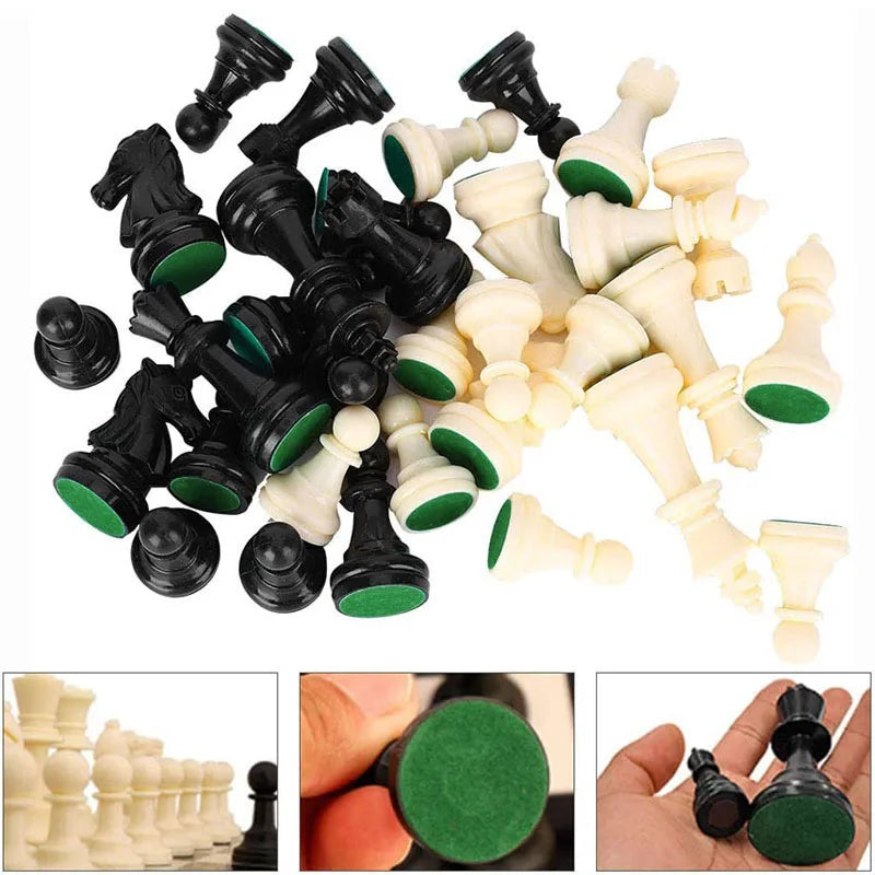 Juego de ajedrez de lujo de 32 piezas de ajedrez de alta calidad King High 64mm 77mm 97mm Ajedrez juego de ajedrez Medieval juguetes para niños juego