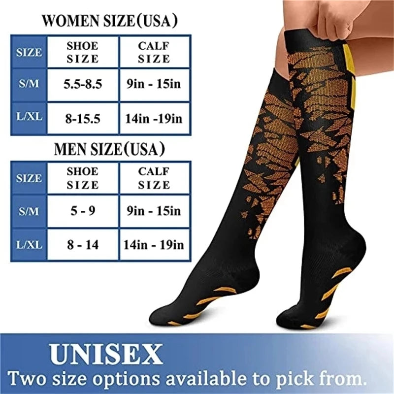 Calcetines de compresión para correr, calcetines deportivos para enfermería médica, 20-30mmHg, para viajes en vuelo, embarazo, Edema, Diabetes, venas varicosas