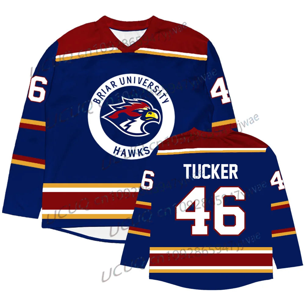 Camiseta de hockey de la Universidad Briar de la serie de TV Off Campus 2026, camiseta unisex de Graham Logan, Di Laurentis, Tucker, camiseta de playa