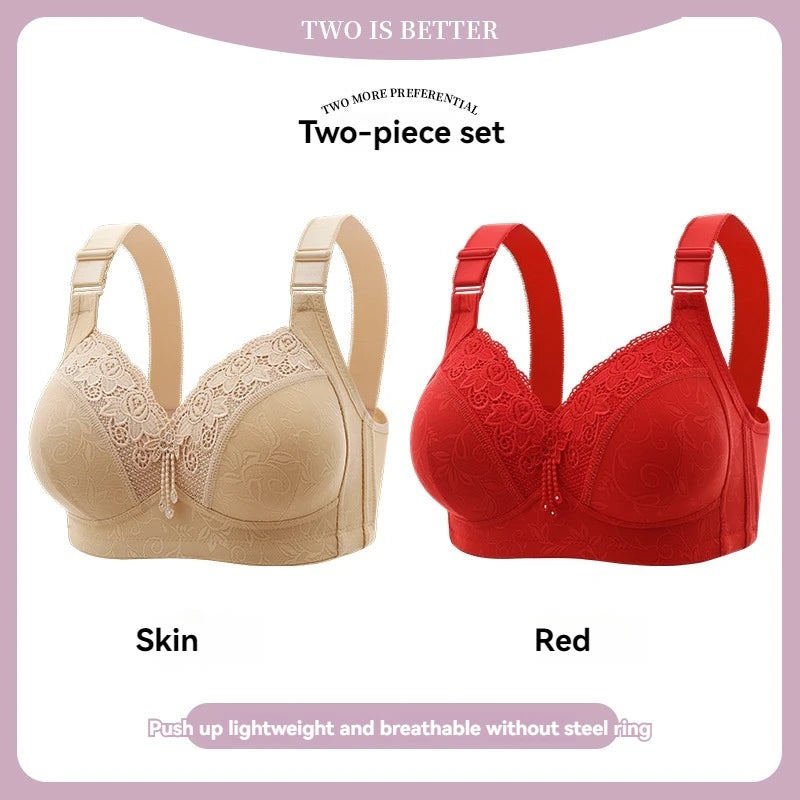 Sujetadores de encaje para mujer, Bralette con perspectiva ultrafina, sujetador con escote en V profundo, lencería Sexy, Tops de talla grande, ropa interior para mamá, sujetador activo