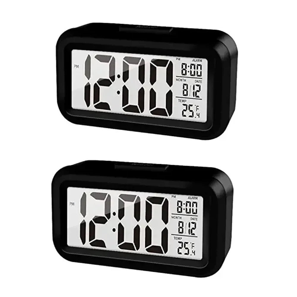 Reloj con alarma digital LED, retroiluminación, calendario de datos, reloj electrónico multifunción, reloj de mesa