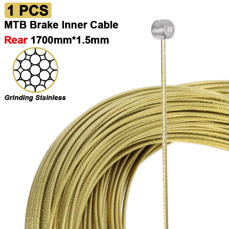 Cables de freno de palanca de cambios de bicicleta HEPPE, Cable de cambio de cambio delantero y trasero para bicicleta de montaña y carretera, juego de cables de acero inoxidable