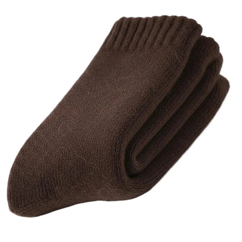 2025 nuevos calcetines cálidos súper gruesos de invierno, calcetines de lana para hombres y mujeres, calcetines sólidos, calcetines de lana Merino contra la nieve fría, calcetines Terry
