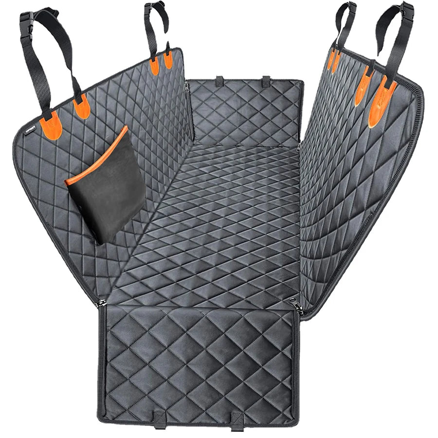 Funda para asiento de coche para perros, funda para asiento de mascotas, hamaca 600D, resistente, a los arañazos, antideslizante, duradera, suave, para asiento trasero de coches