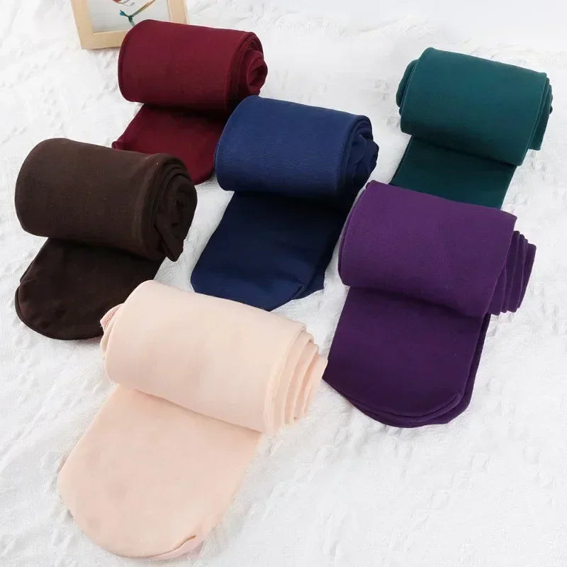 Medias térmicas de invierno para mujer, pantimedias de terciopelo transparente con forro polar, mallas gruesas y cálidas con capa interior de felpa