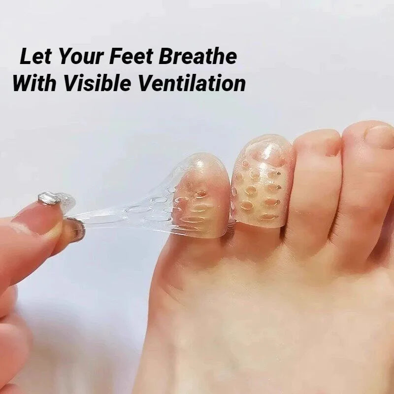 Protectores de dedos de silicona transparentes y transpirables de alta elasticidad, previenen ampollas, callos y durezas, cuidado de los pies antifricción