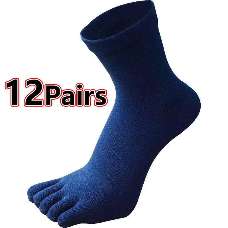 5 pares de calcetines con dedos para hombre y mujer, calcetines con cinco dedos, calcetines de algodón transpirables, calcetines deportivos para correr, Color sólido como regalo de cumpleaños