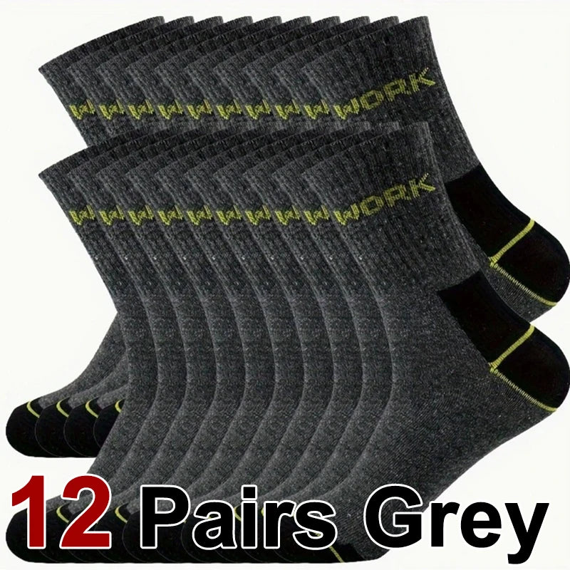 6/12 pares de calcetines de tubo medio a prueba de olores de negocios de alta calidad para hombres calcetines deportivos de ocio transpirables absorbentes del sudor para todas las estaciones