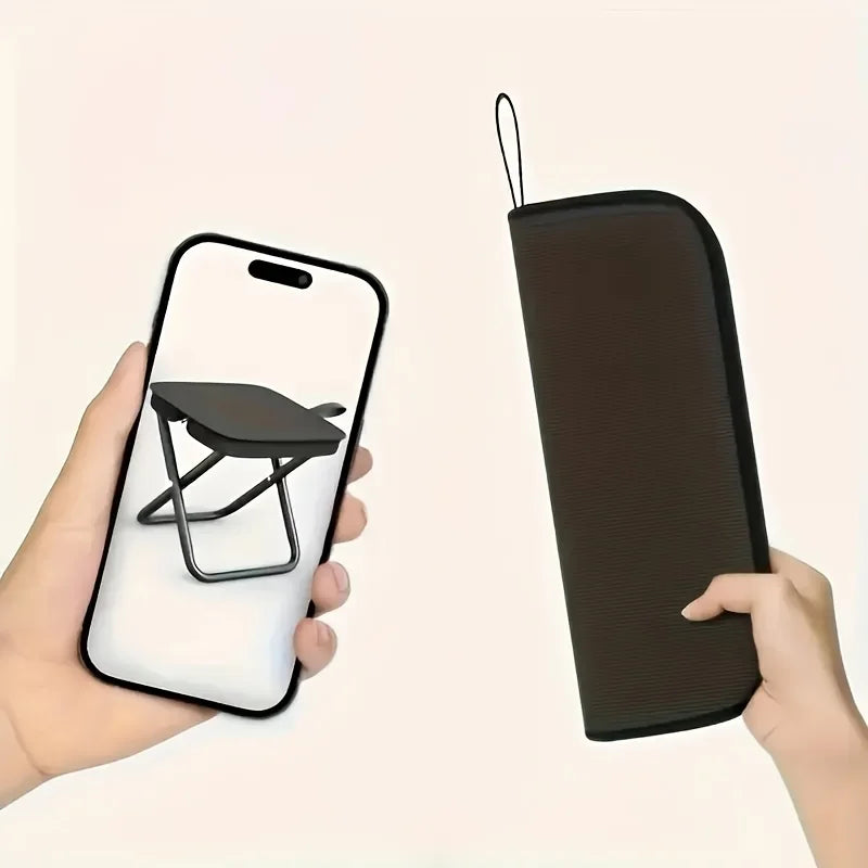 Taburete Plegable Portátil, Silla Ligera para Camping, Asiento Plegable para Pesca, Senderismo, Viajes, Uso en Interiores y Exteriores