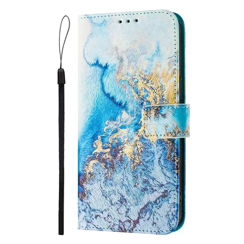 13 Funda de teléfono de cuero para iPhone 13 12 Mini 11 Pro 13Pro 12Pro Max 11Pro Coque Flip Cover Wallet fundas pintadas magnéticas gato oso