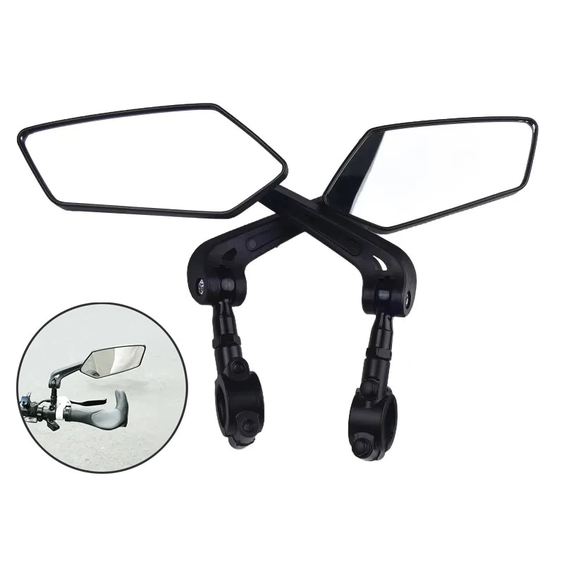 Espejo retrovisor para bicicleta, espejos retrovisores universales giratorios ajustables de 360 grados para manillar de ciclismo, para bicicleta de montaña y carretera, 1/2 Uds.