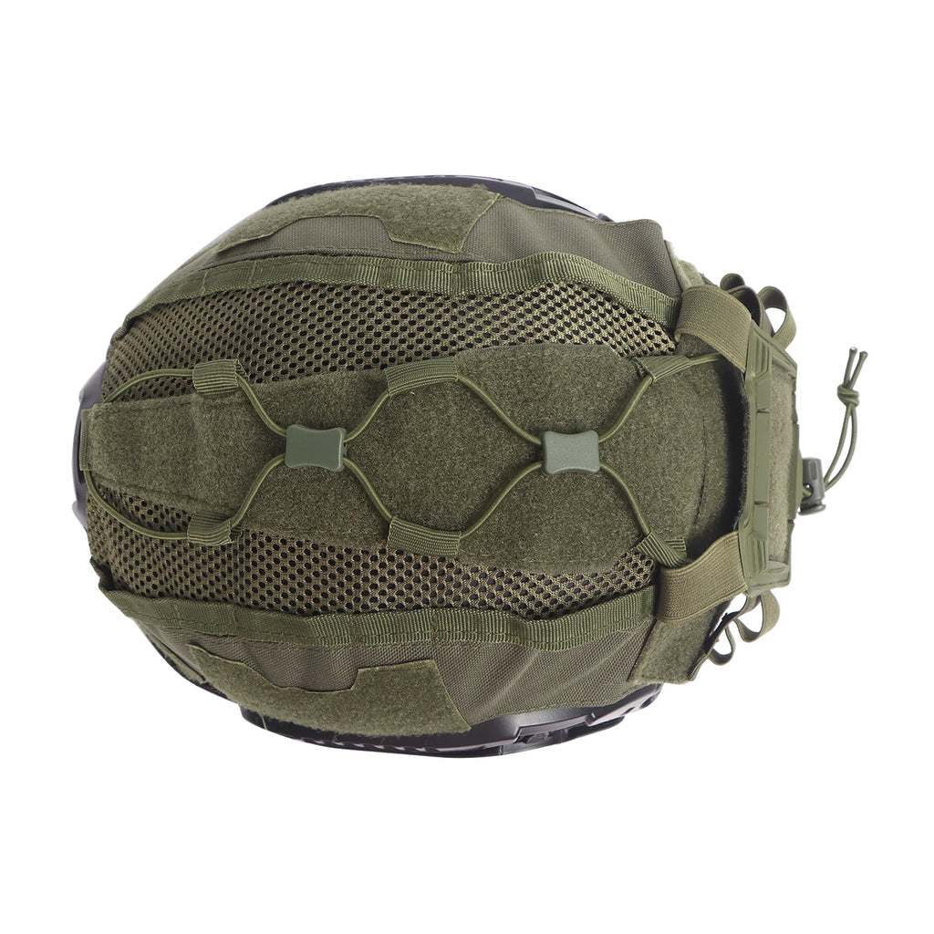 Juego de fundas para casco táctico para casco marítimo, bolsa para batería NVG, funda de malla híbrida de caza para cascos balísticos y