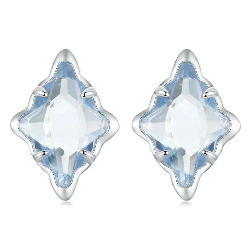 WOSTU-pendientes de plata de ley 925 con diseño de animales y patas bonitas de arcoíris para mujer, aretes con forma de corazón, flor ovalada, circonita, cangrejo, regalo de joyería
