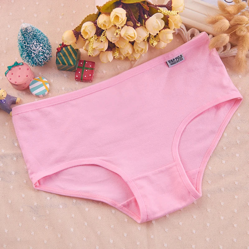 7 unids/lote de ropa interior de talla grande, bragas de algodón para mujer, lencería Sexy, pantalones cortos, ropa interior, bragas sólidas, M-4XL íntima femenina