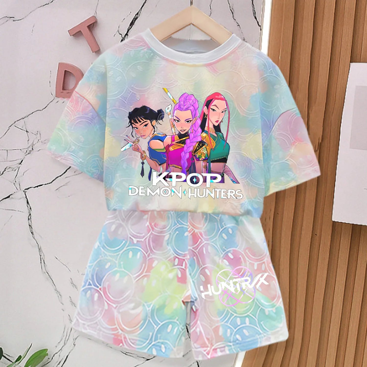 Nuevo Conjunto de Camisetas para Niñas, Ropa de Verano con Diseño Estampado, Moda de Dibujos Animados, Mangas Cortas Cómodas
