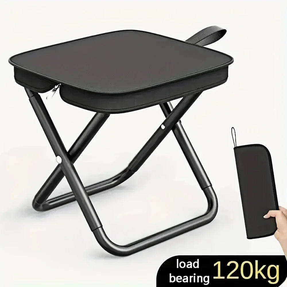Taburete Plegable Portátil, Silla Ligera para Camping, Asiento Plegable para Pesca, Senderismo, Viajes, Uso en Interiores y Exteriores