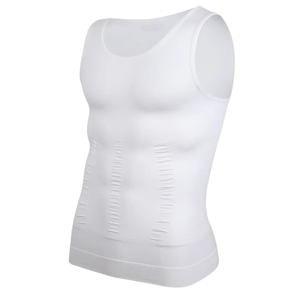Camiseta de Compresión para Hombre, Chaleco Moldeador, Ropa Interior Reductora, Camiseta sin Mangas