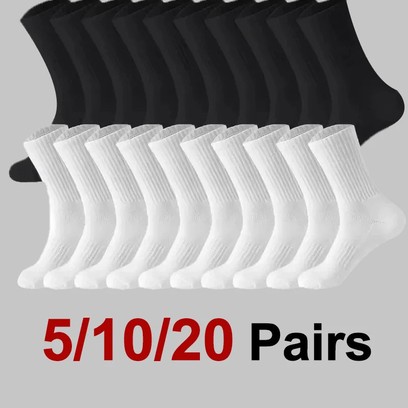 5/10/20 pares de calcetines de cuello redondo de color sólido neutro, calcetines deportivos transpirables y cómodos para primavera y verano, calcetines deportivos para todas las estaciones