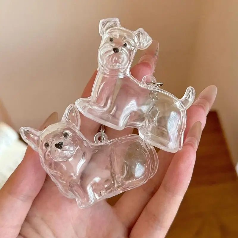 Cápsula de recuerdo de pelo de perro transparente, bolsa elegante, colgante, almacenamiento único, regalo, decoración conmemorativa