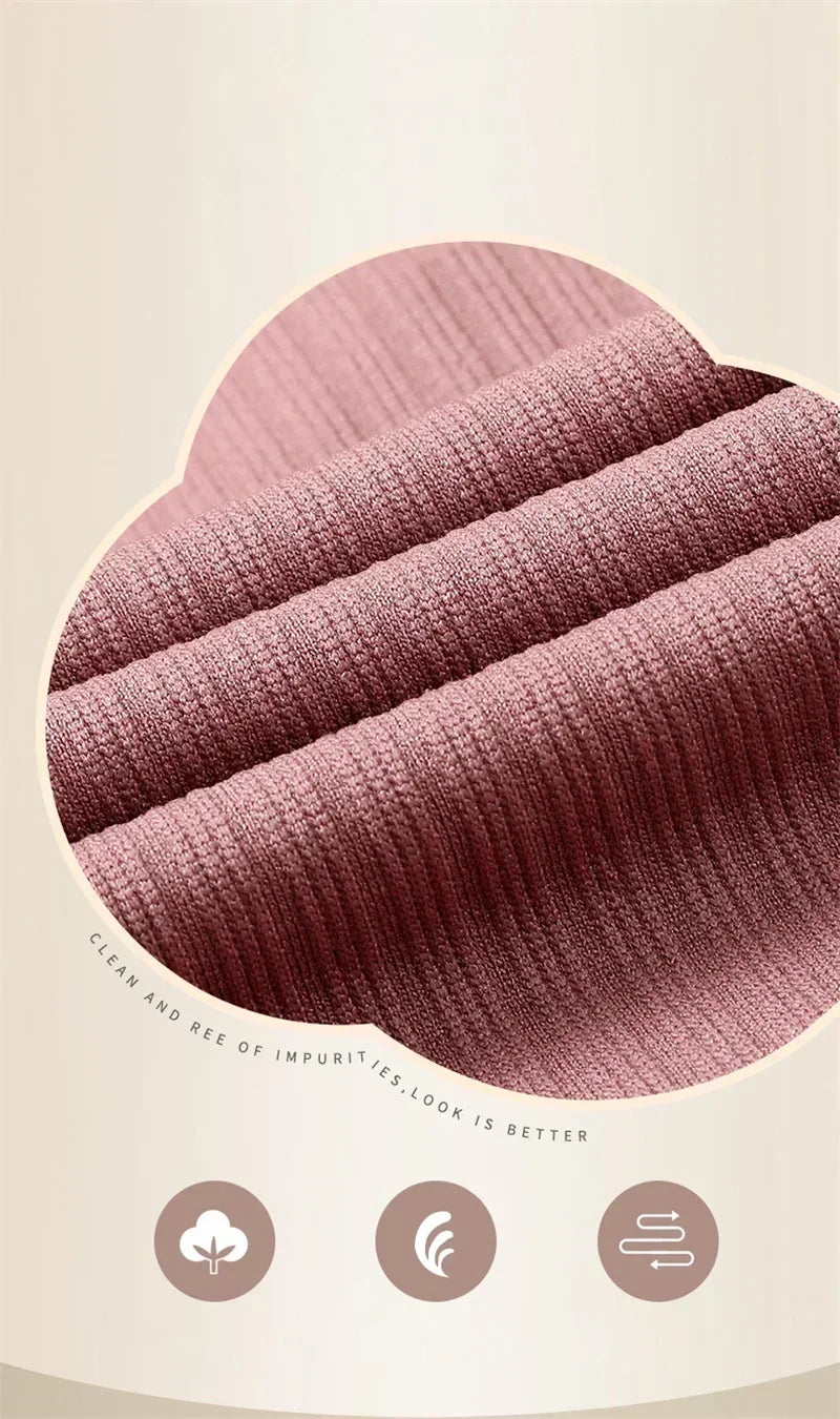 Ropa interior térmica cálida para mujer, ropa íntima Sexy para mujer, Calzoncillos largos con forma de mujer, ropa térmica moldeadora de cuello medio para mujer