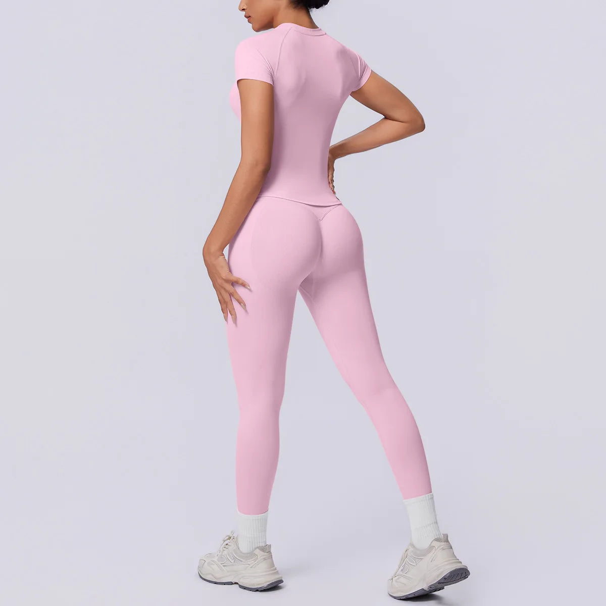 Conjunto Deportivo de Yoga para Mujer, Conjunto de Dos Piezas, Pantalones y Top, Traje Deportivo para Gimnasio, Yoga y Entrenamiento
