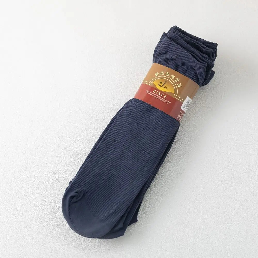 10 pares de calcetines de seda de hielo para hombre, calcetines ultrafinos de verano y primavera, calcetines de negocios sólidos, calcetines suaves transpirables, calcetines tobilleros de fibra de bambú