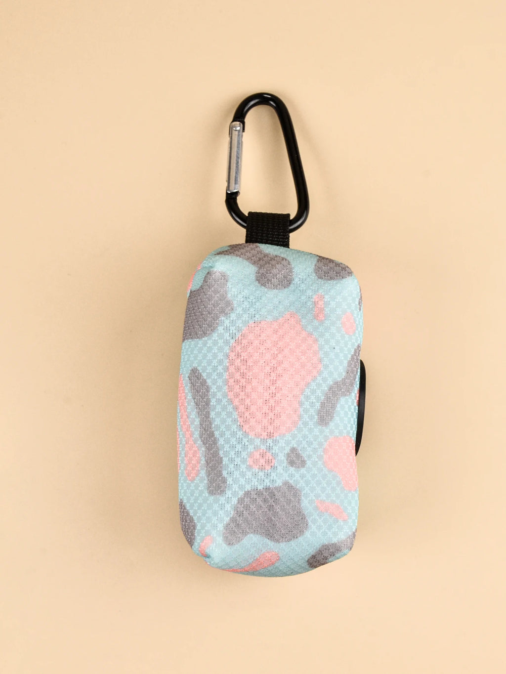 Dispensador de soporte para bolsa de excrementos de mascotas, diseño bonito con estampado abstracto, sin bolsa y correas para excrementos, se puede conectar con cualquier correa para perros