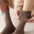 Calcetines largos hasta la rodilla de invierno para hombre, medias de lana que mantienen el calor más largas, calcetines de compresión de felpa para invierno, cubierta gruesa de algodón, regalo Sokken para pantorrilla