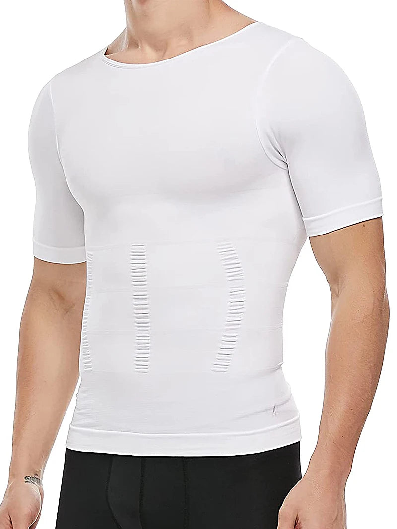 Chaleco moldeador de cuerpo adelgazante para hombre, camisa Abs para Abdomen, entrenamiento de gimnasio delgado, Control de barriga, camiseta sin mangas de compresión, ropa moldeadora sin mangas
