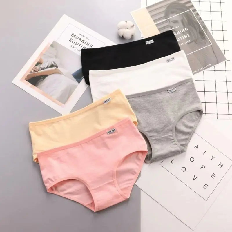 Bragas de talla grande para mujer, ropa interior de algodón suave, lencería Sexy, 7 unidades por lote