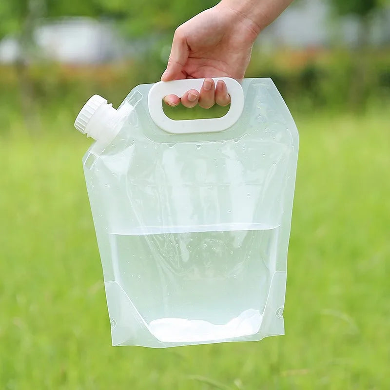 Bolsa de almacenamiento de agua portátil, plegable, para deportes al aire libre, Camping, grifo de escalada de montaña de gran capacidad, bolsa de agua de plástico