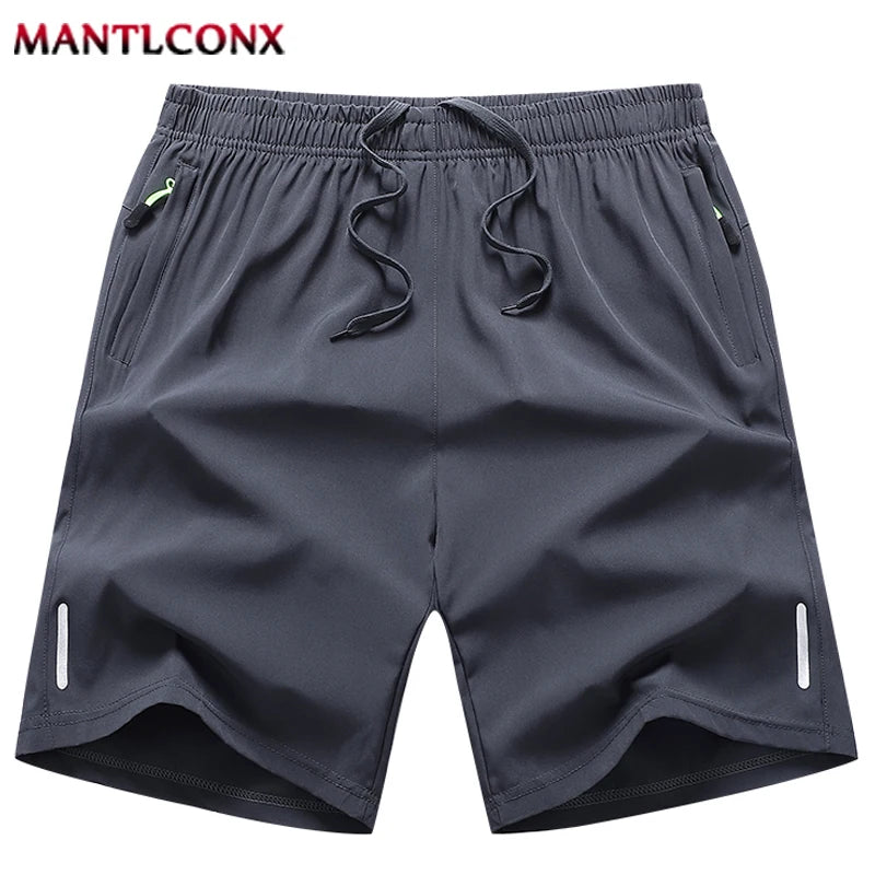 Pantalones Cortos Deportivos de Verano para Hombre, Ropa Deportiva Fresca, Pantalones Cortos Deportivos Casuales, Pantalones Cortos para Gimnasio, Entrenamiento, Correr, Color Negro y Gris