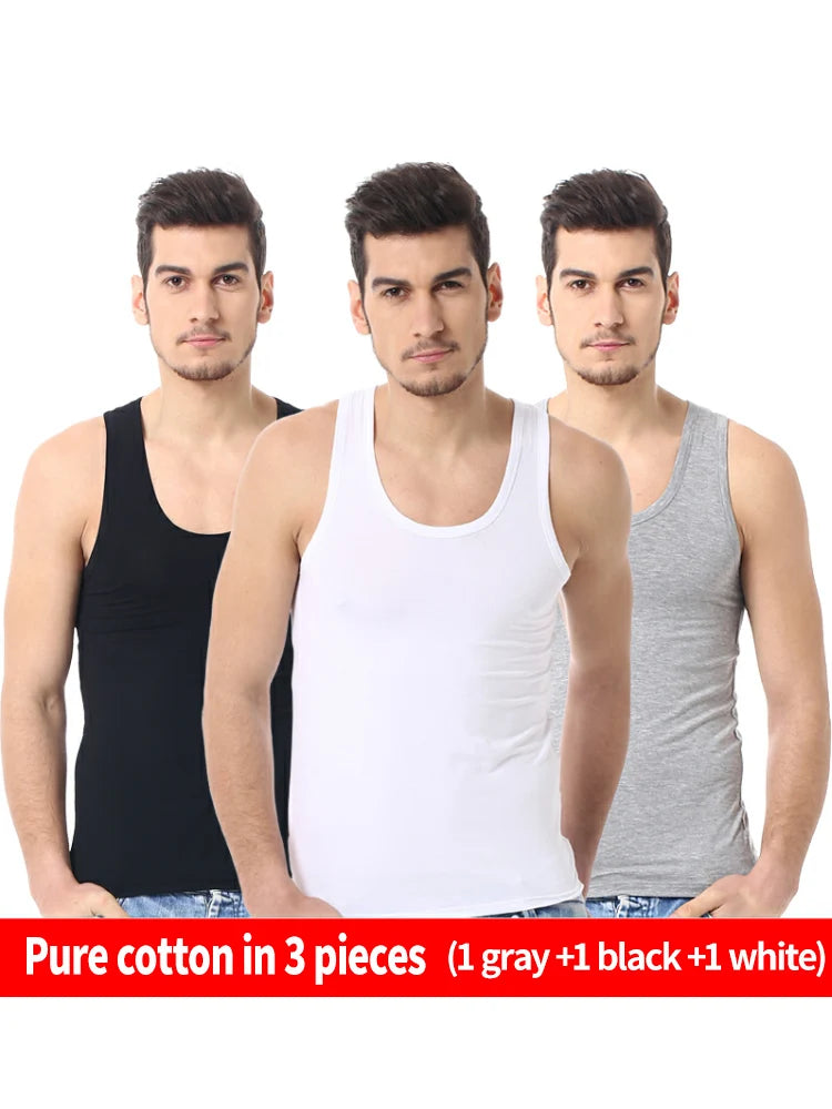 Chaleco fino de algodón para las cuatro estaciones de color sólido para hombre, sudadera informal y cómoda del Joker, chaleco ajustado para ejercicio físico