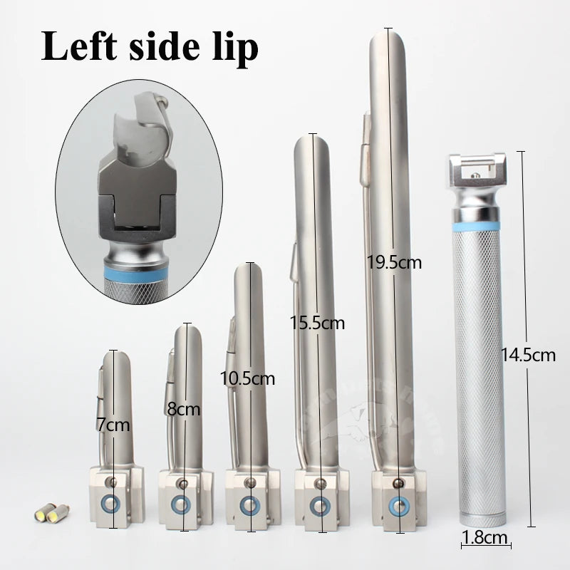 Laringoscopio de anestesia veterinaria, 5 cuchillas para animales, perros, gatos, clínica veterinaria, equipo hospitalar