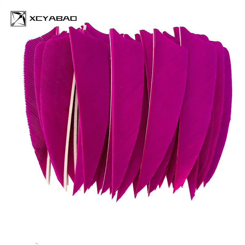 50 Plumas de Pavo de 3 Pulgadas para Flechas, Plumas de Corte Escudo para Arquería, Accesorios para Arco y Flecha