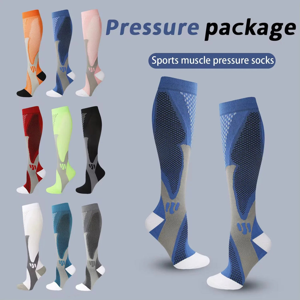 1 par de calcetines de compresión calcetines deportivos medias de enfermería médica previenen las venas varicosas calcetines embarazo enfermería atlético fútbol SOX