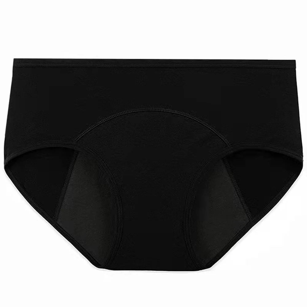 Bragas menstruales muy abundantes para mujer, calzoncillos de algodón transpirables, ropa interior fisiológica de cintura baja para mujer