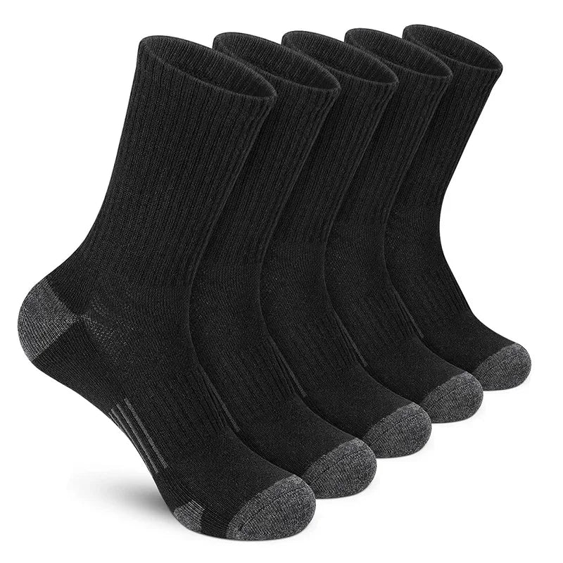 5 pares de calcetines deportivos de gran tamaño para hombre, de alta calidad, para ciclismo al aire libre, cómodos y suaves, para todas las estaciones