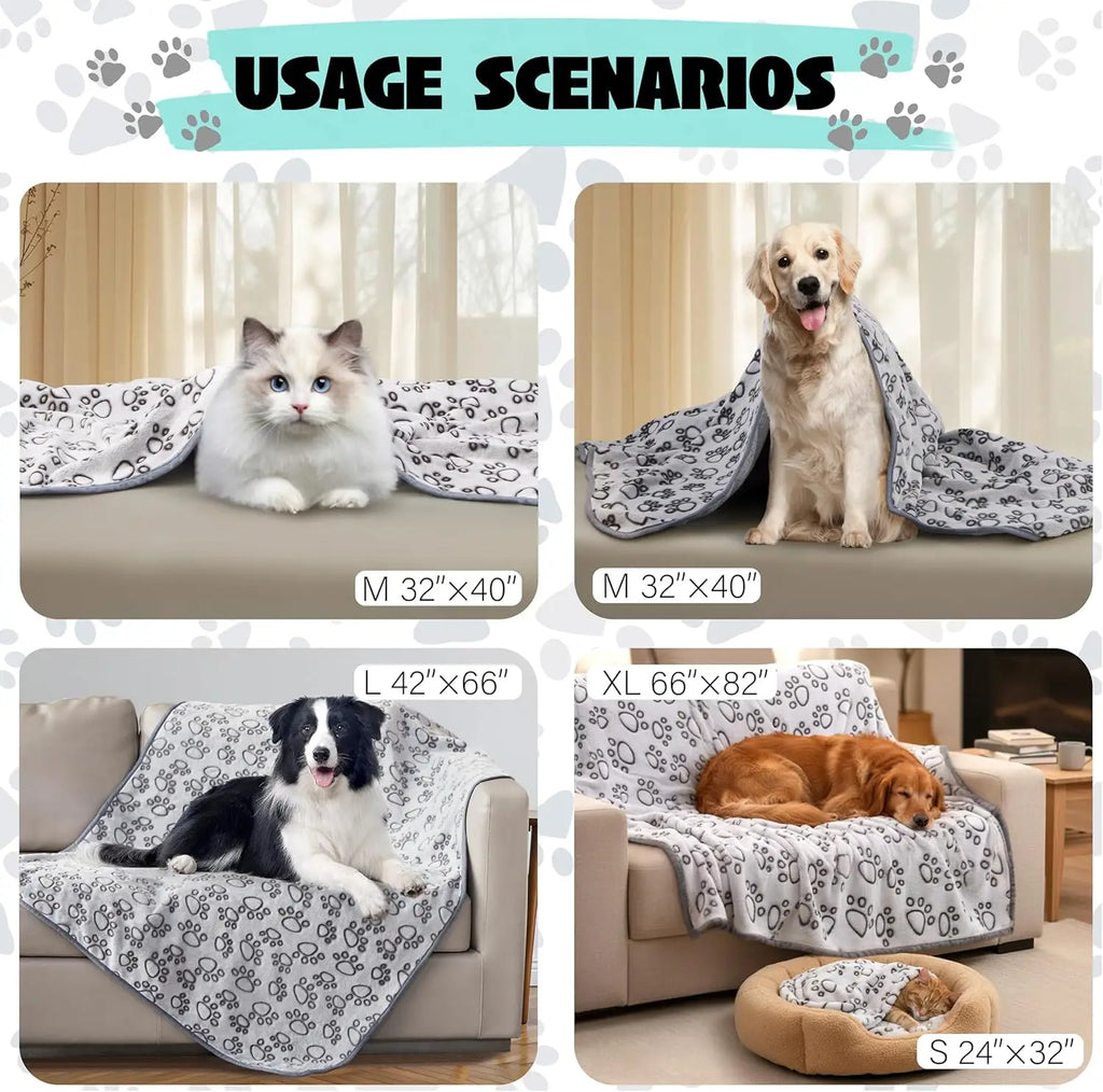 Manta suave de primera calidad para perros, manta lavable para gatos de interior, artículos esenciales para cachorros, perros grandes, medianos y pequeños