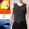 Ropa interior para hombre 37 °   Chaleco sin costuras de terciopelo de fibra calefactora para hombre, camisa de fondo cálida y delgada de invierno, ropa interior térmica de velocidad para hombre