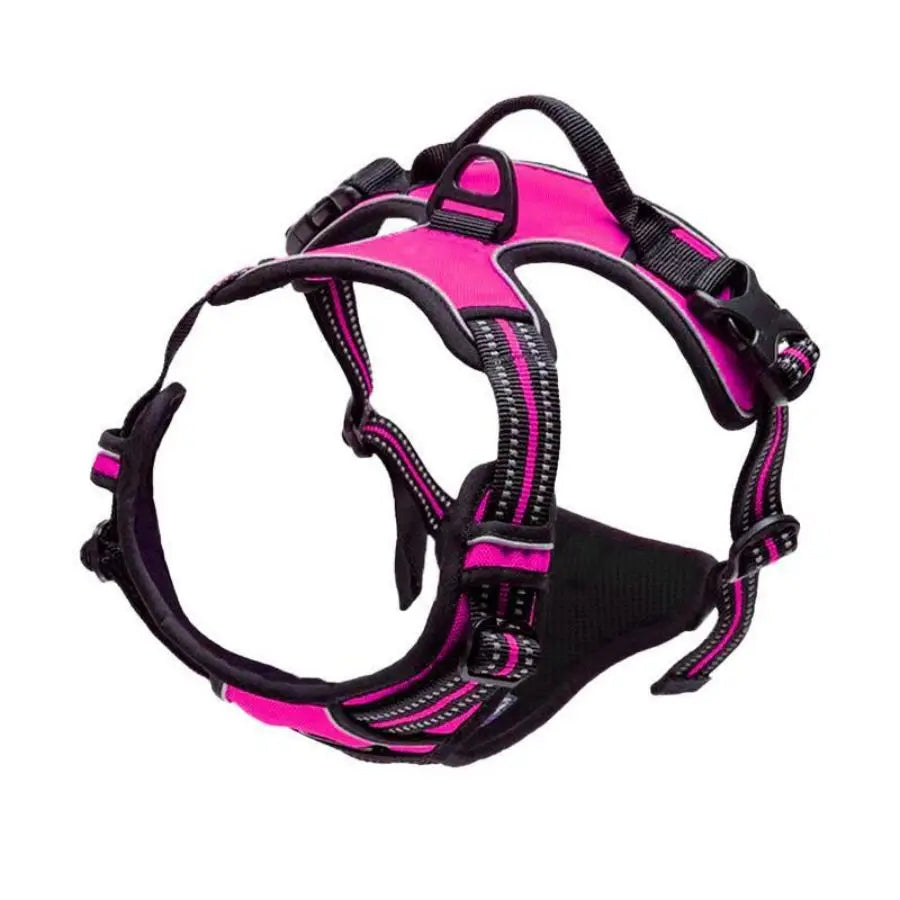 Arnés para perros sin tirones, Clip frontal, mango de fácil control reflectante resistente para caminar con perros grandes