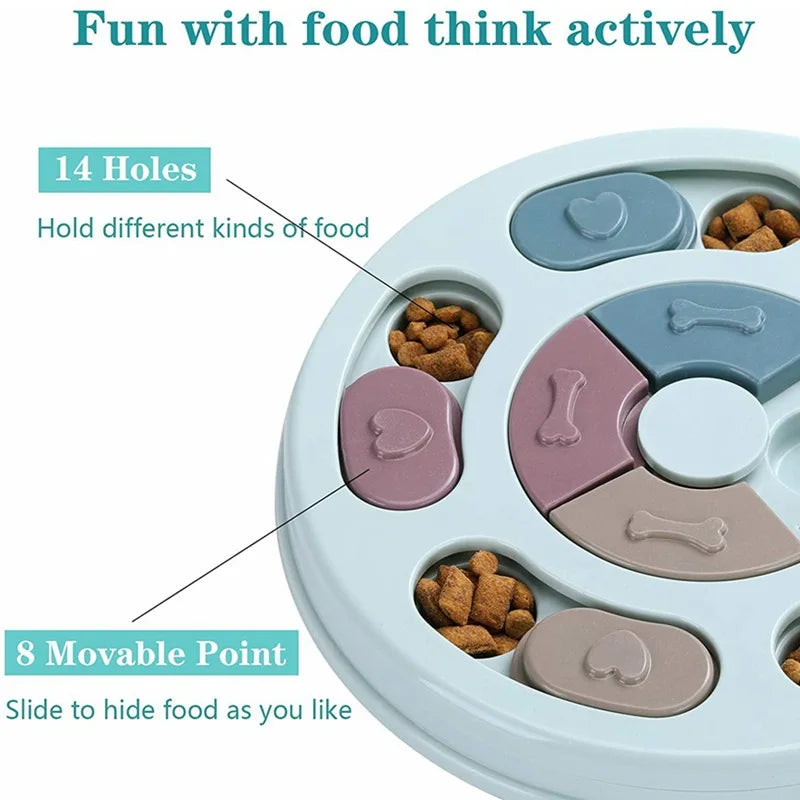 Cuenco oculto de comida para perros, entrenamiento de comida lenta, juguete educativo para perros para aliviar el aburrimiento, juguete educativo interactivo de alimentación