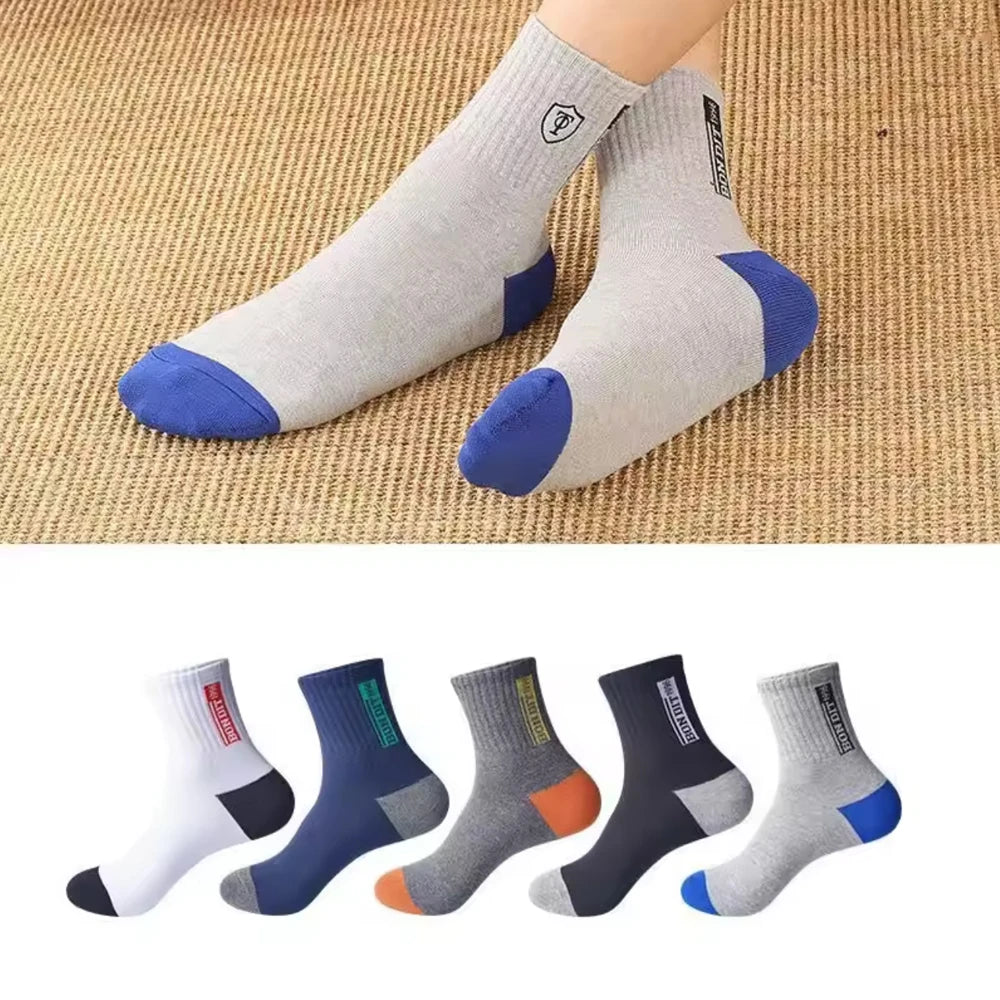 15/30 Pares de Calcetines Deportivos Transpirables de Algodón para Hombre, Calcetines de Fibra de Bambú Absorbentes de Sudor y Desodorantes, Calcetines de Negocios