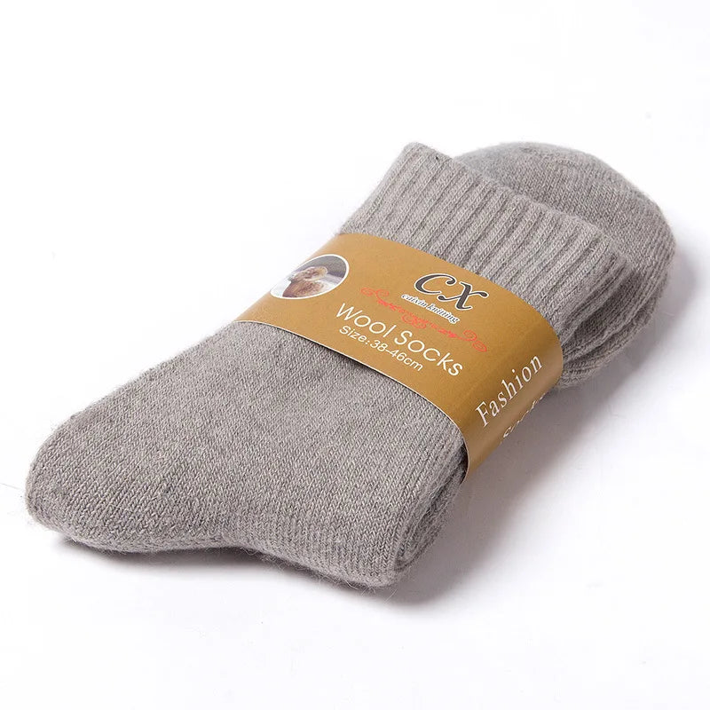 2025 nuevos calcetines cálidos súper gruesos de invierno, calcetines de lana para hombres y mujeres, calcetines sólidos, calcetines de lana Merino contra la nieve fría, calcetines Terry
