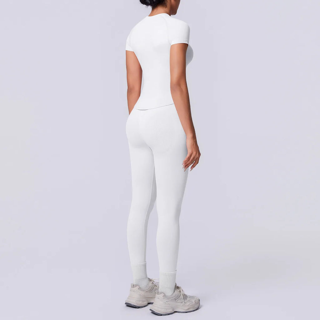 Conjunto Deportivo de Yoga para Mujer, Conjunto de Dos Piezas, Pantalones y Top, Traje Deportivo para Gimnasio, Yoga y Entrenamiento