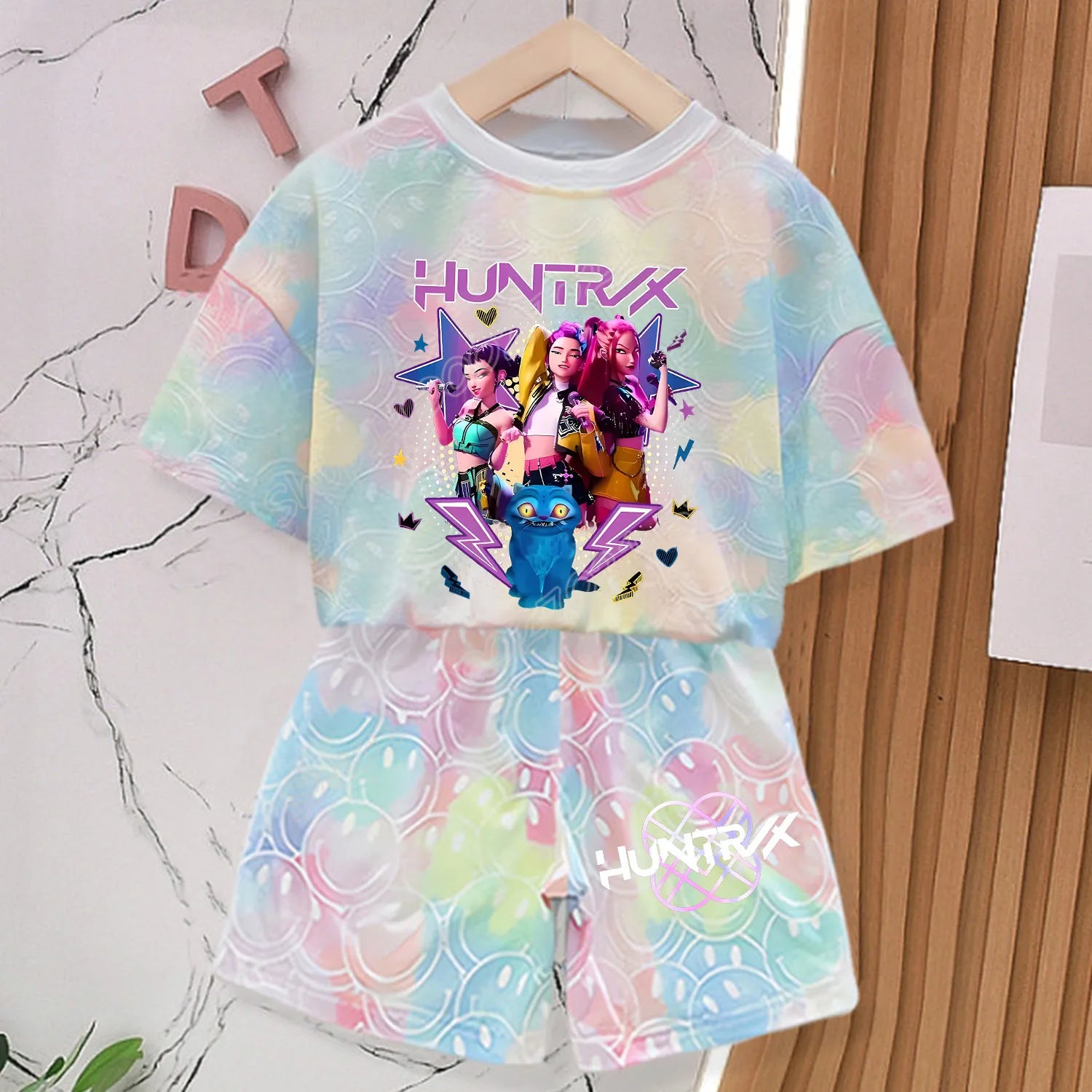 Nuevo Conjunto de Camisetas para Niñas, Ropa de Verano con Diseño Estampado, Moda de Dibujos Animados, Mangas Cortas Cómodas