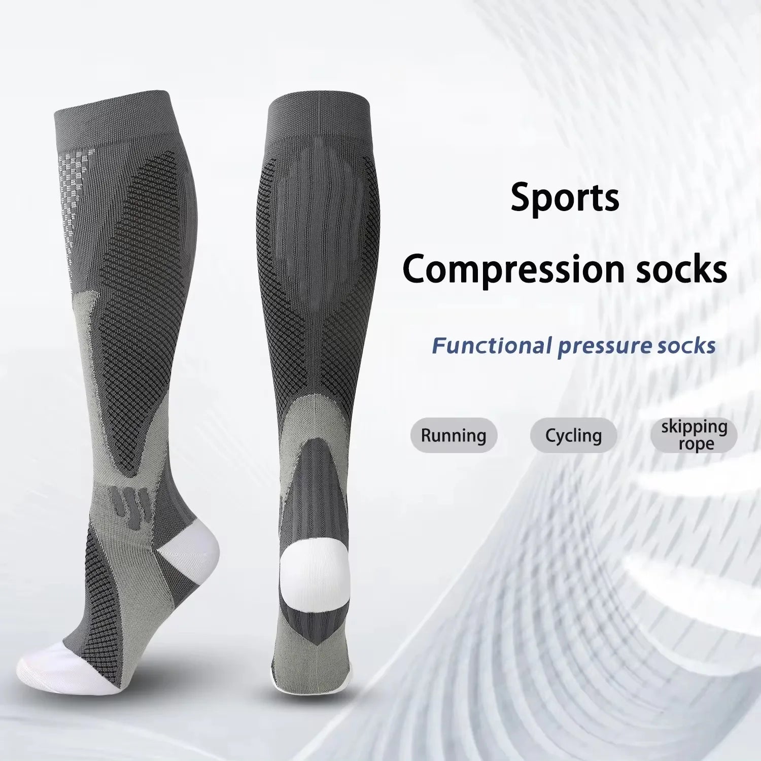 1 par de calcetines de compresión calcetines deportivos medias de enfermería médica previenen las venas varicosas calcetines embarazo enfermería atlético fútbol SOX