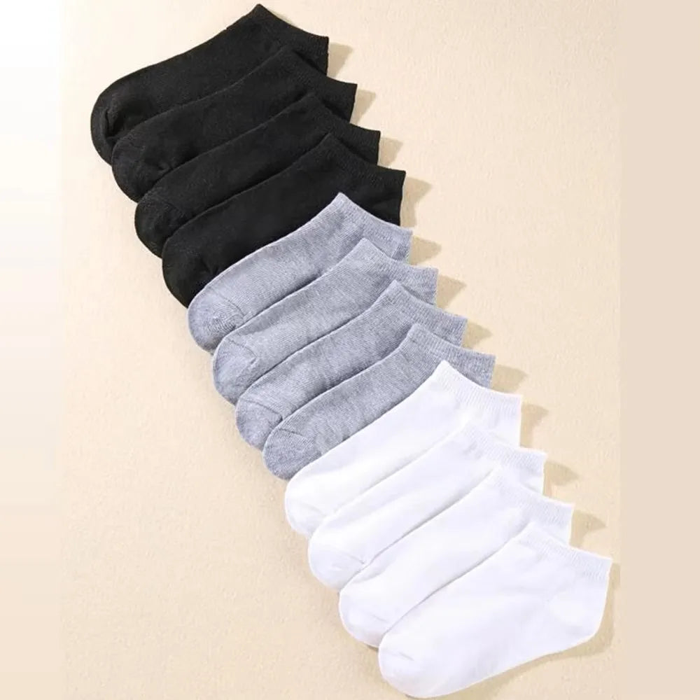 10/20/30/40/50 pares de calcetines tobilleros de corte bajo con desodorante transpirable para hombre, ropa cómoda que absorbe el sudor y para verano